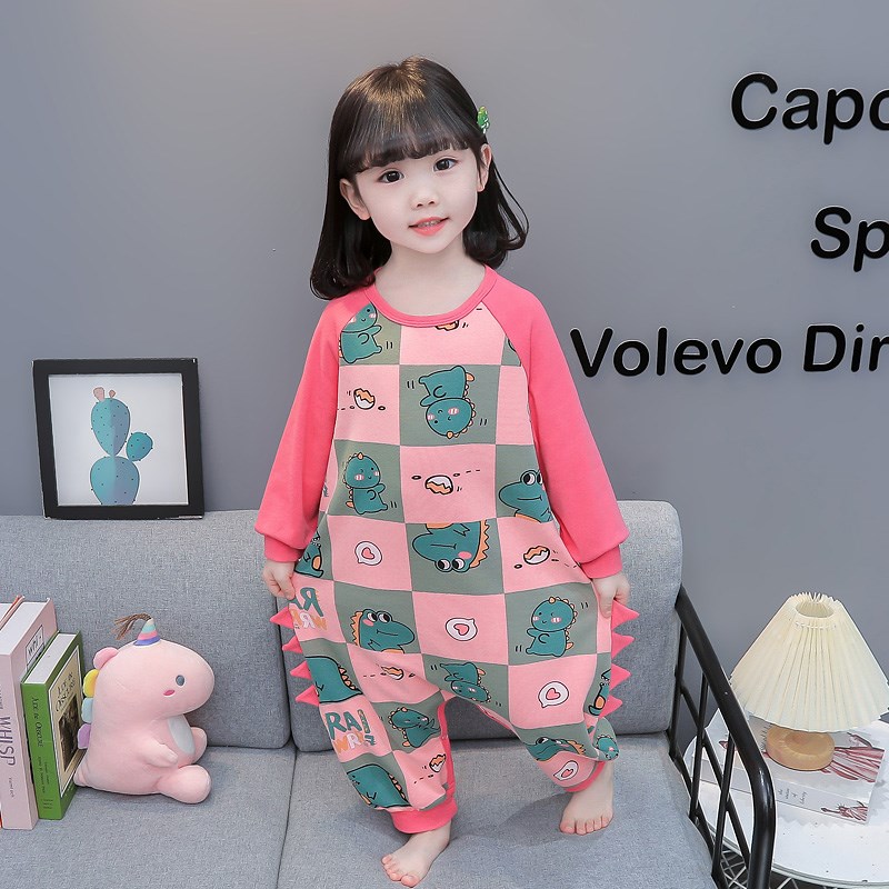 女童连体睡衣春秋款2p024新款女孩宝宝婴儿睡袋儿童秋冬家居服