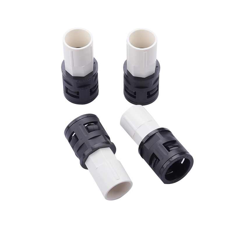 塑料波纹管对接线管接头 PE/PyP/PA尼龙阻燃软管与PVC硬管转换接