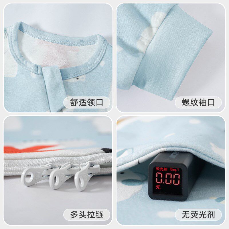 婴儿睡袋春秋新生儿宝o宝一体式防踢被春款儿童四季通用防着凉神