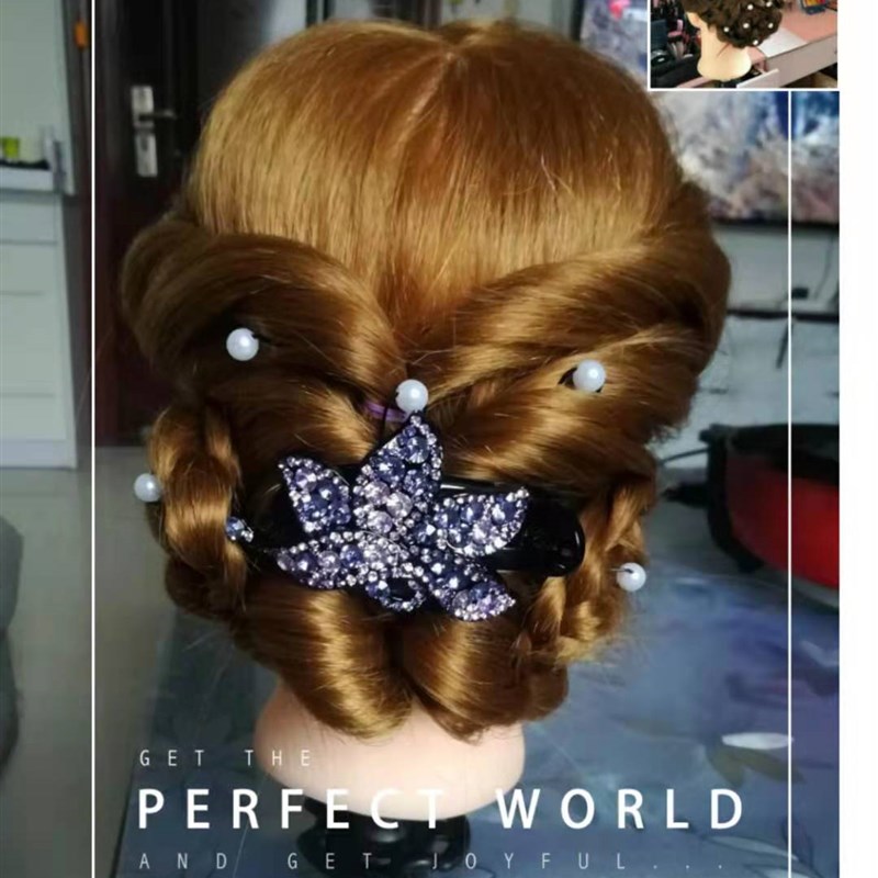 美发头模b假发可练习剪发编发盘发盘头化妆造型模特头假人头