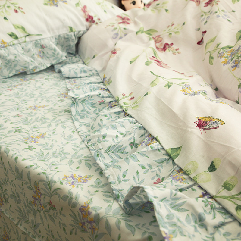 秋冬花边单件被套 全棉被罩200*230R加厚四季学生宿舍