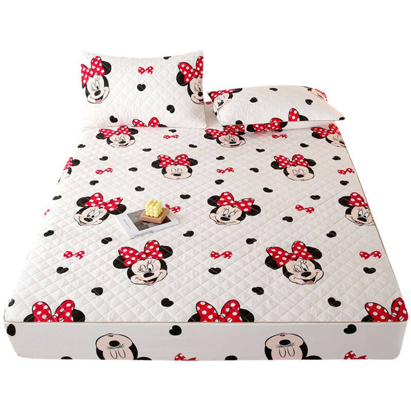 A类卡通纯棉床笠单件全棉夹棉加厚席梦思L床垫保护罩床套床罩定制