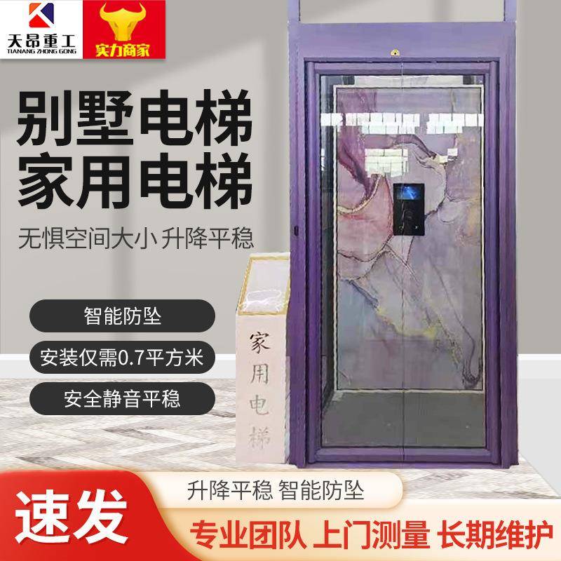 家用电梯别墅曳引式电梯复式阁楼室内外升降机小型无地坑电梯