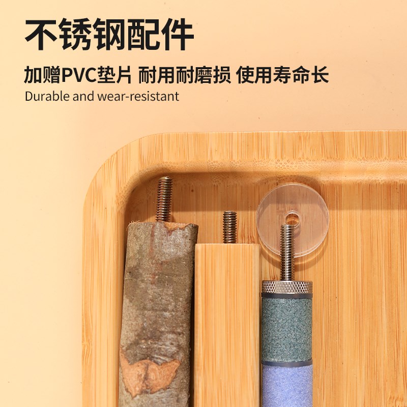 鹦鹉站架桌面架子玄凤鹦鹉站架磨爪I木站棍鸟笼子配件磨砂站台