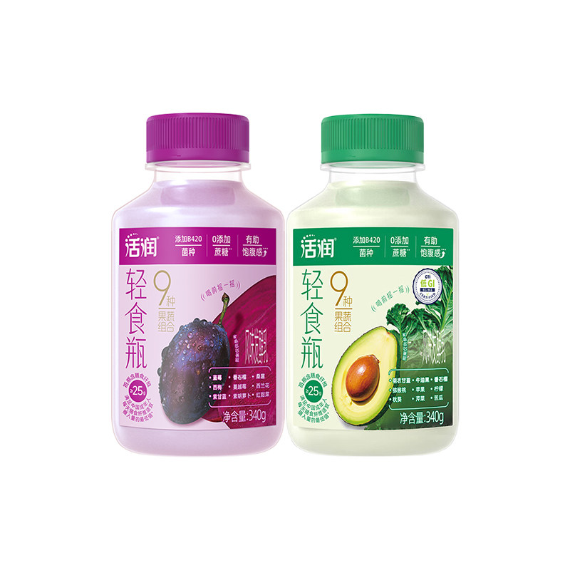 新希望活润轻食瓶液体沙拉羽衣甘蓝牛油果/西梅紫甘蓝酸奶340g
