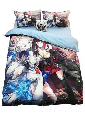 正品雨辰卡通动画二维拉丝套四件学.生宿舍单兰张10米床蓝色航空