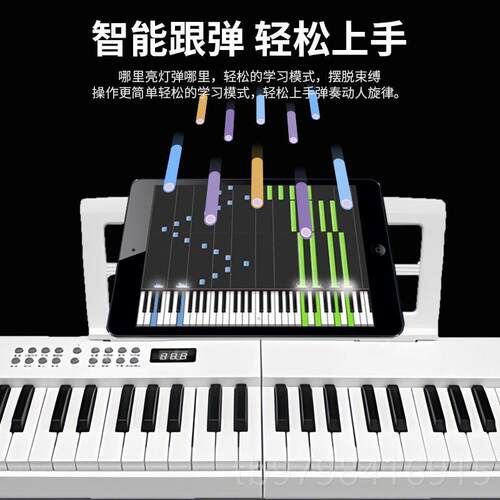 正品创逸电子琴用可折叠可携式充电初成家1年儿童幼师入门6键学钢
