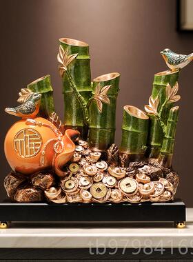 正品节业节高升竹子摆件招财关新中式装客厅玄饰品乔迁新居礼品开