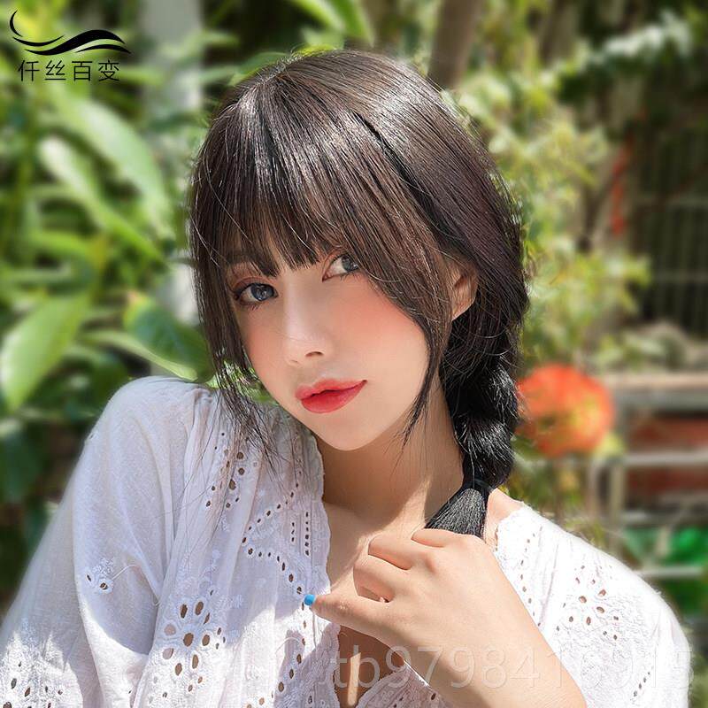 正品小千发夏代浏假发女季海自然前额3d网红空气浏海无痕轻薄真鬓