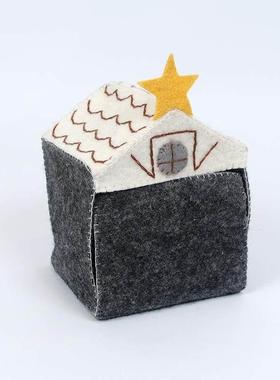 尼泊尔进口毛毡全家福摆件配饰礼物波西米亚羊毛手工卧室客厅装饰