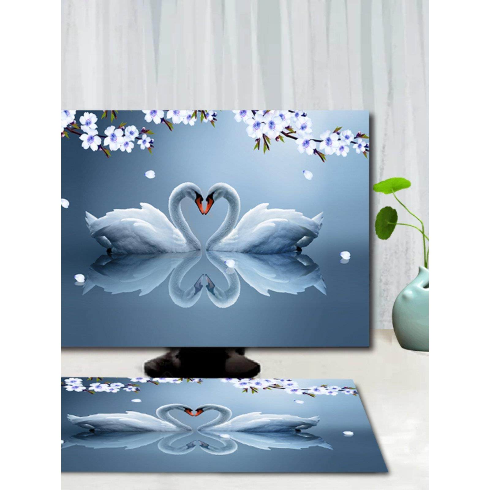 电脑罩防尘罩台式电脑蒙布液晶显示器键盘主机保护套屏幕盖布防尘