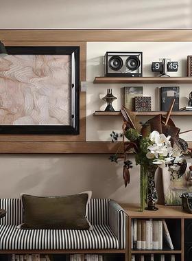 一匚 现代轻奢装饰画托盘香薰组合 样板间书房书柜床头柜搭配饰品