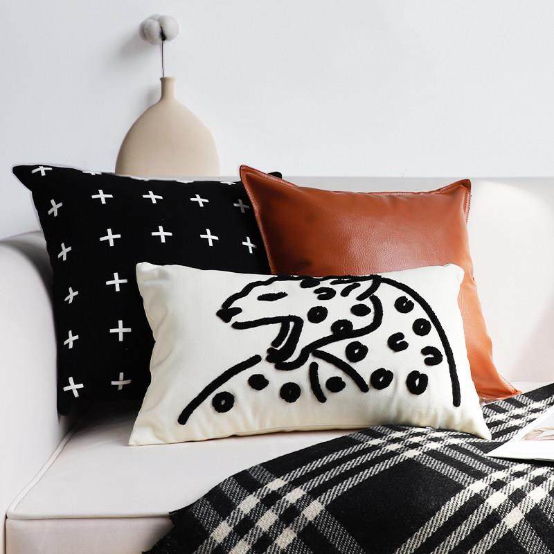 轻奢黑白简约抱枕套客厅沙发抱枕床上靠枕飘窗靠垫床头腰靠腰枕,居家布艺,靠垫/抱枕,淘宝优惠券,粉丝福利购,淘宝优惠卷