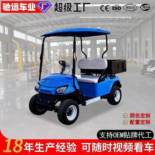 高尔夫球车2座四轮度假村酒店布草车旅游接待看房车电动观光车