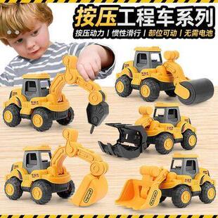 儿童玩具叉车打桩机推土钻孔机破路男孩碎石钻地车打孔打洞工程车