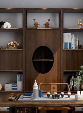 新中式轻奢高端摆件家居软装客厅办公室茶室博古架书房书柜装饰品