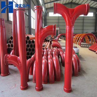 DN125*R900*90三通弯管 人字形三通泵管 6个厚 8个厚