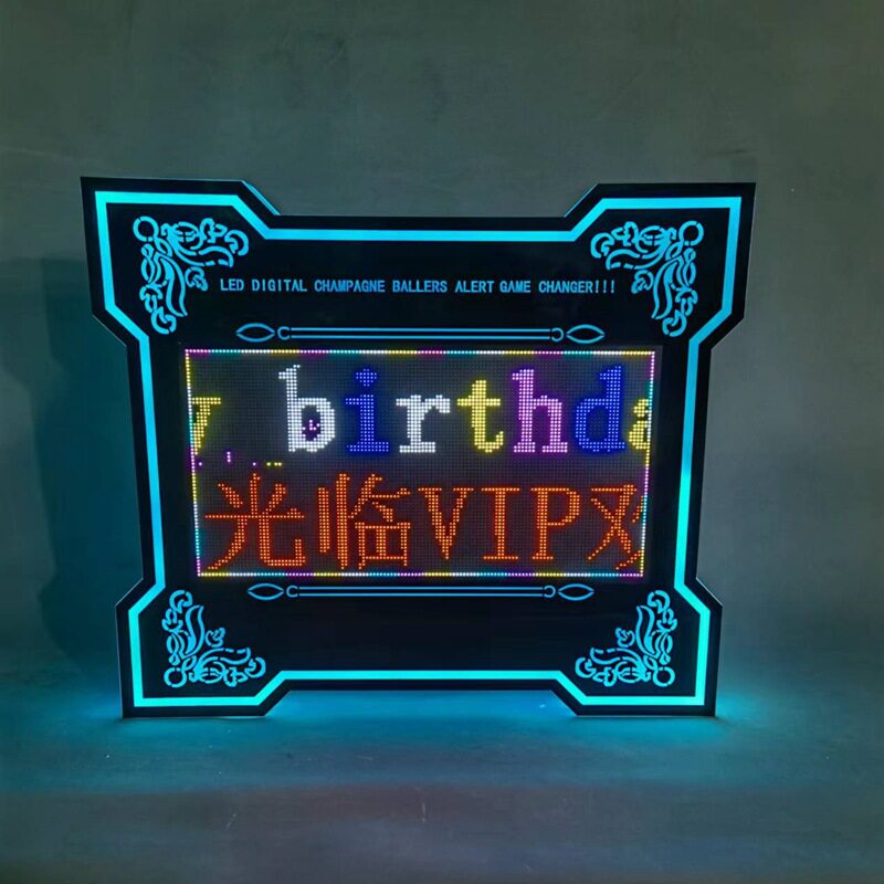 App遥控led发光举牌 自定义改字 酒吧生日派对亚克力举脾酒座
