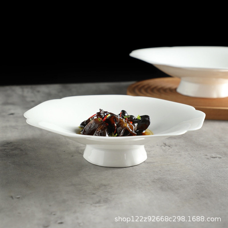 水果盘高脚盘凉菜碟家用中式陶瓷KTV专用茶点干果盘餐厅酒店餐具,标准件/零部件/工业耗材,其他管件,淘宝优惠券,粉丝福利购,淘宝优惠卷