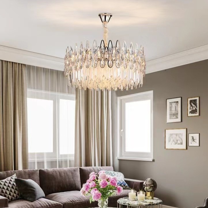 法式轻奢后现代水晶吊灯奢华别墅高档大气客厅灯创意餐厅卧室灯具