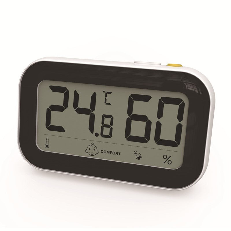 新款精致笑脸感知舒适电子温度湿度表家用室内温湿度计带支架批