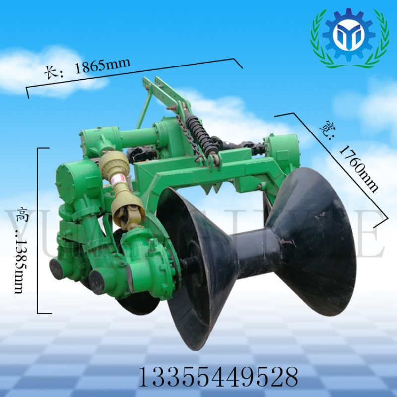 圆盘筑埂机 全齿轮传动加固中置筑埂机 90马力以上拖拉机带打埂机