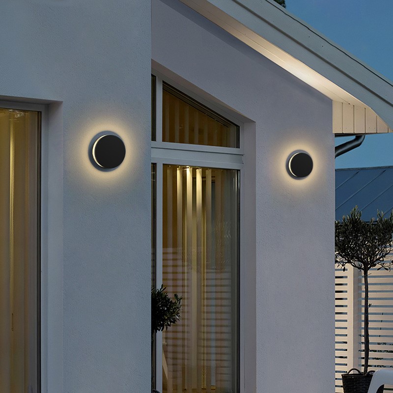 太阳能壁灯户外洗墙灯防水庭院灯门口外墙灯室外露台花园围墙灯