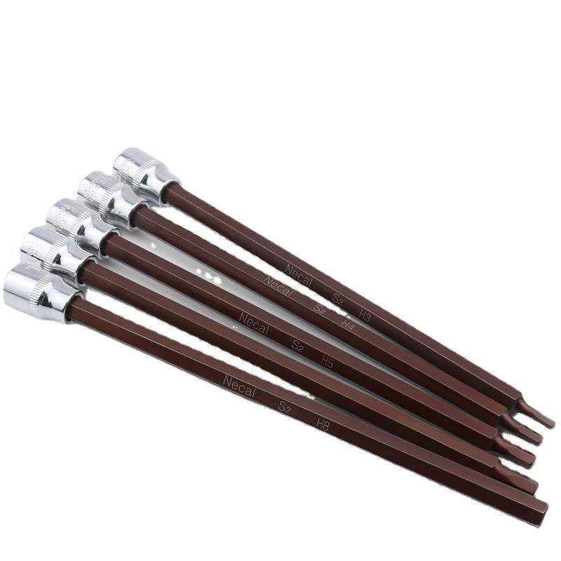 特长内六角套筒头 3/8中飞S2加长电动内6角旋具套筒批头内6角扳手