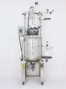 10l 开盖式真空玻璃反应釜FC1003，10L真空玻璃反应釜