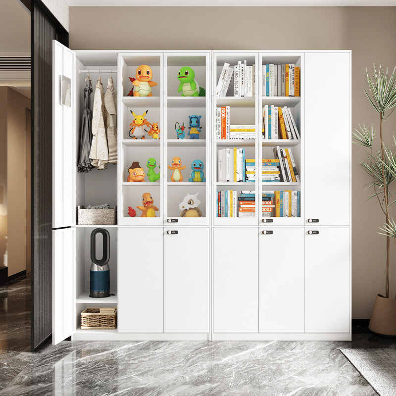 钢制衣柜储物柜小户型省空间玻璃门防尘书柜员工宿舍更衣柜,模玩/动漫/周边/娃圈三坑/桌游,文化/体育周边,淘宝优惠券,粉丝福利购,淘宝优惠卷