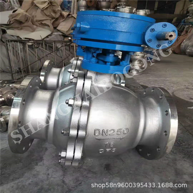 Q341F涡轮软密封法兰球阀 Q341F-25P 单向工业球阀 二片式球阀