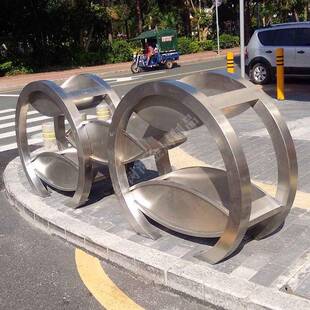 户外大号机场市政道路驿路梨花创意金属哑光201#不锈钢花盆花钵