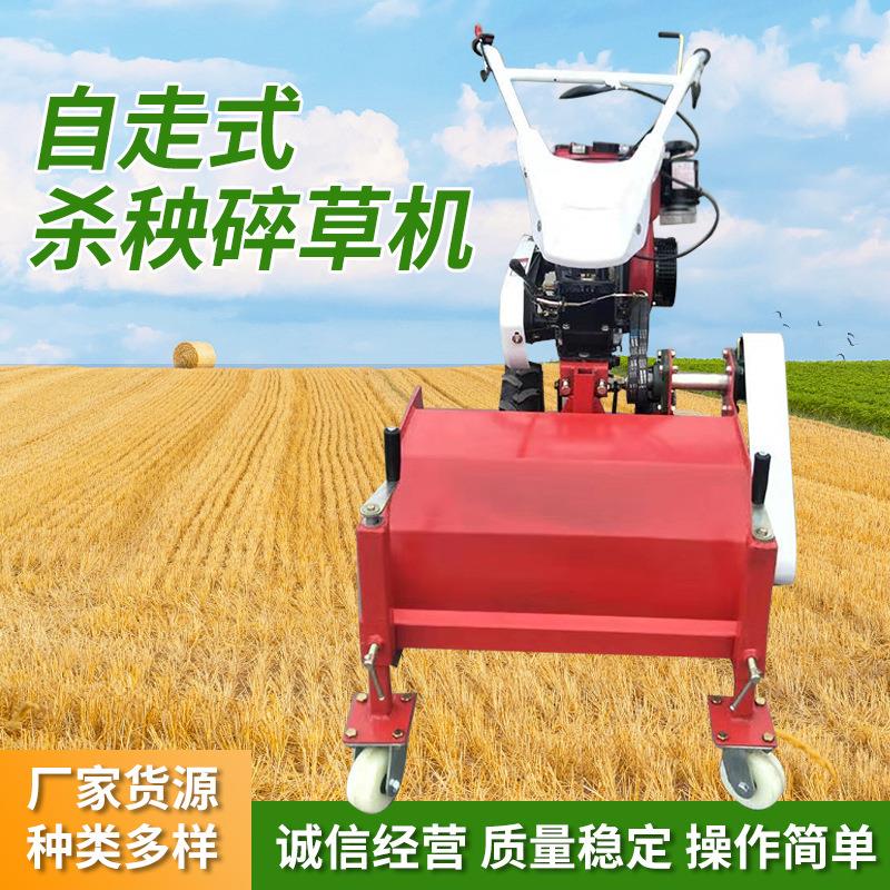 小型手扶碎草杀秧机多功能果园碎草杀秧机手扶杀秧还田碎草机