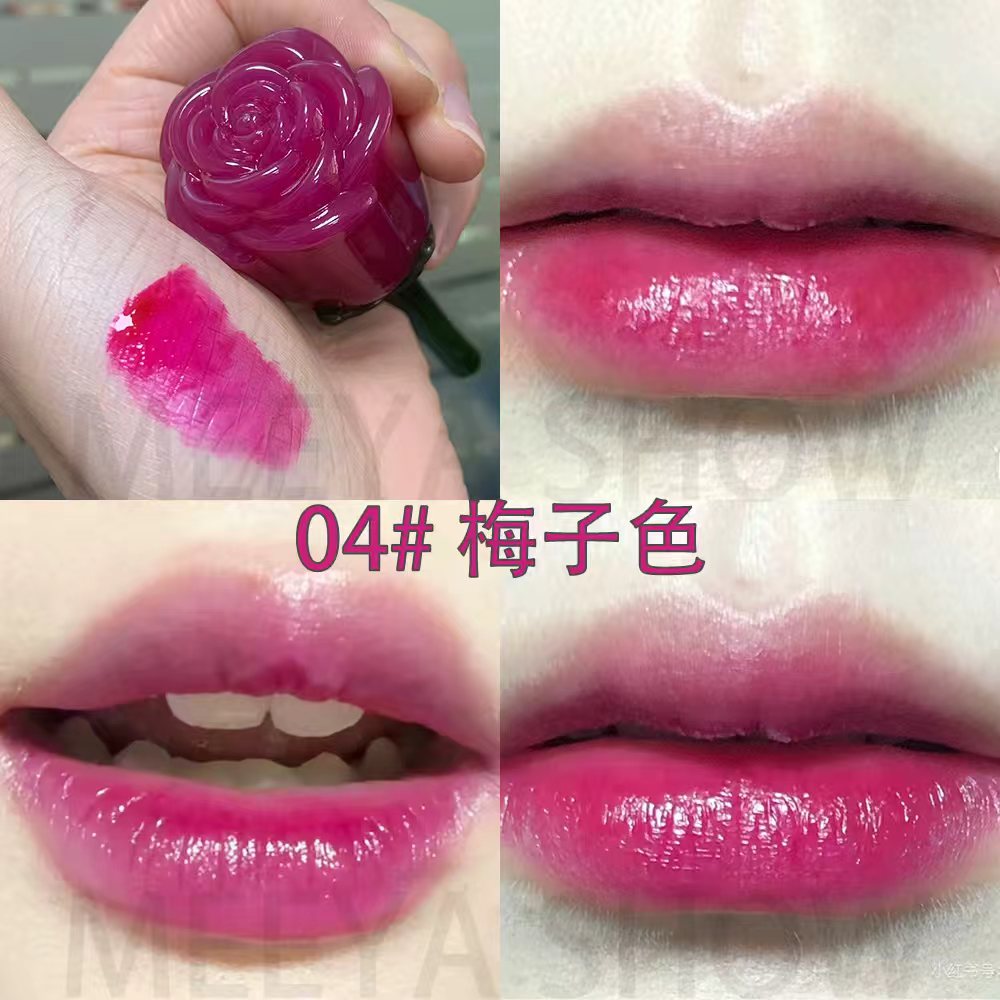 玫瑰花染唇液速干不易掉色不沾杯液体口红唇釉咬唇妆固色持久日常