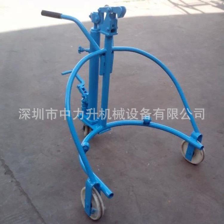 00kg油桶搬运车手推脚踏式油罐推车托盘液压油桶手拉车