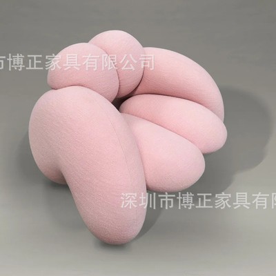意大利设计师创意造型现代异形螃蟹单人网红侘寂中古布艺沙发
