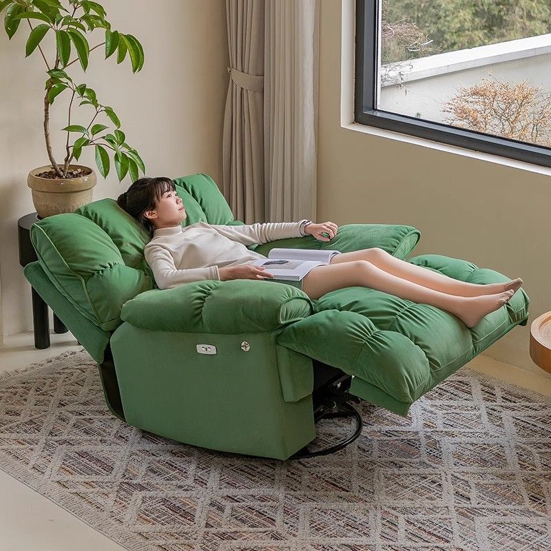 电动懒人沙发太空单人舱客厅休闲可躺旋转摇椅多功能轻奢云朵沙发