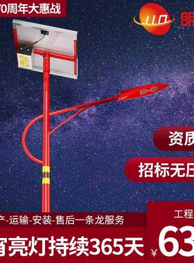 6米太阳能路灯LED光伏路灯30W40W60W厂家新农村道路灯户外7米8米