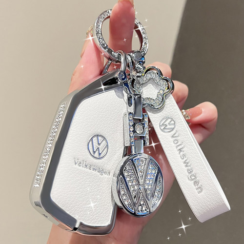 【头层牛皮】大众钥匙套女士专用