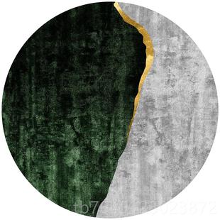 高档轻奢圆形地地毯客厅绿色室衣卧帽间梳妆台脑地毯茶几电椅子吊
