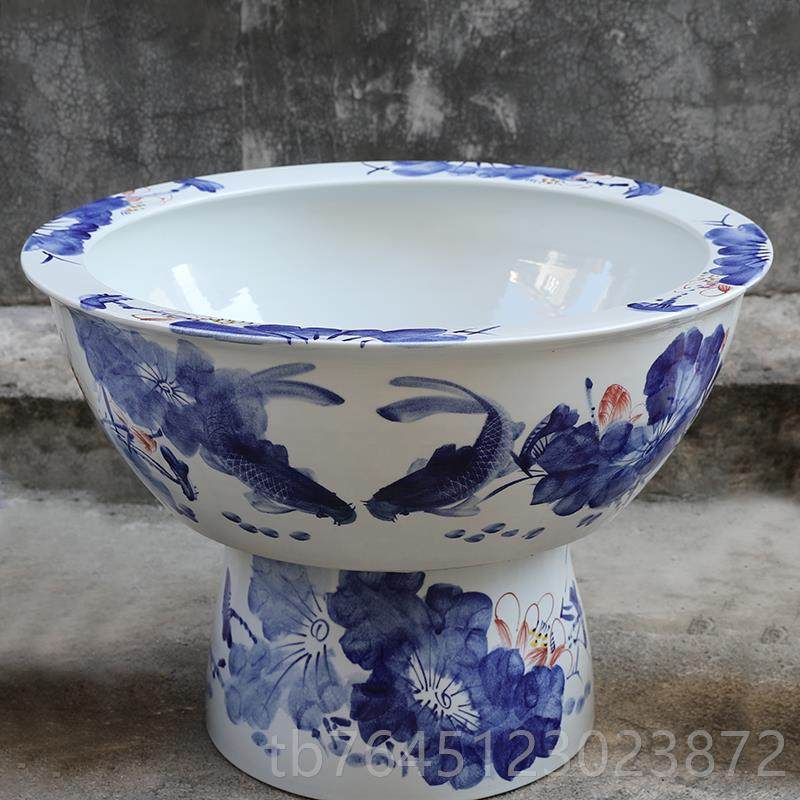 高档景缸德陶瓷鱼落地立柱式客厅特大吸水石盆乌龟睡莲碗镇莲盆庭,宠物/宠物食品及用品,底柜/落地缸,淘宝优惠券,粉丝福利购,淘宝优惠卷