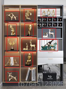 高档现代轻奢高档酒柜餐边柜办摆客饰件创意厅公室家居软装室内装