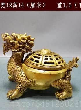 高档纯铜龙龟摆件卦兽龙头龟金居钱龟神赑屃霸下家办八公室装饰品
