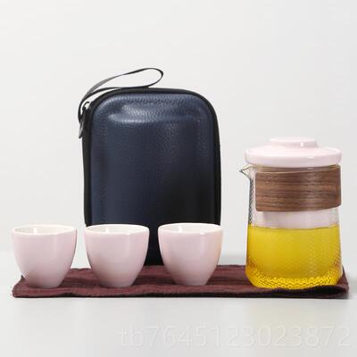 高档便携旅简行茶具套装 o快客杯一壶二杯三杯 户外功约夫茶具lgo