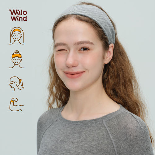Willowind秋冬瑜伽服女高弹松紧瑜伽发带简约百搭宽边发箍