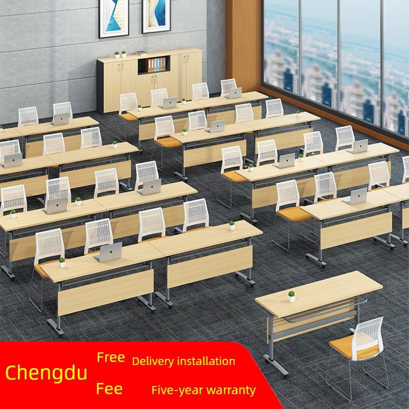 成都简易办公桌可折叠辅导班会议室培训桌公司员工长方形长条桌子