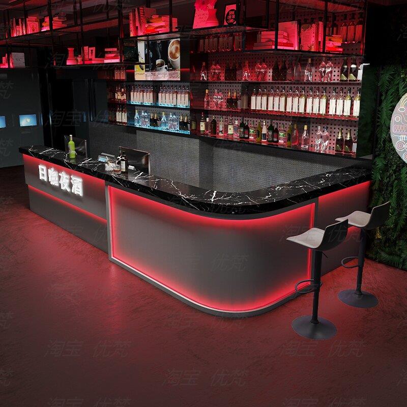 工业风酒吧吧台餐厅咖啡店前台小酒馆烧烤店收银台台球厅接待柜台