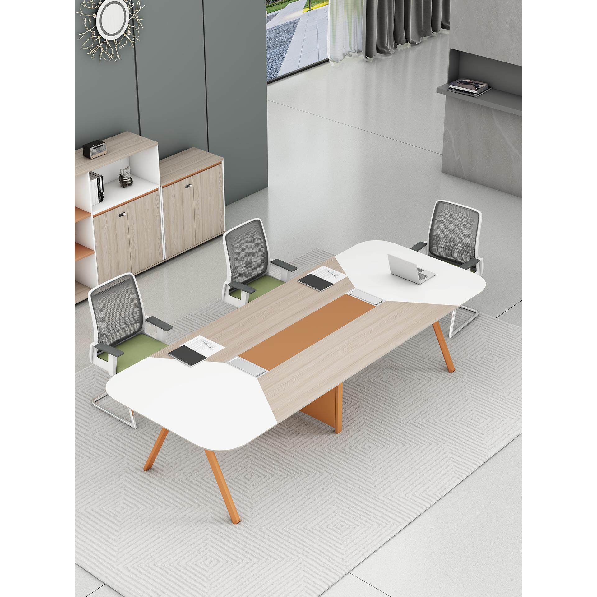 烤漆会议桌长桌办公桌现代简约办公室会议接待洽谈桌员工培训桌