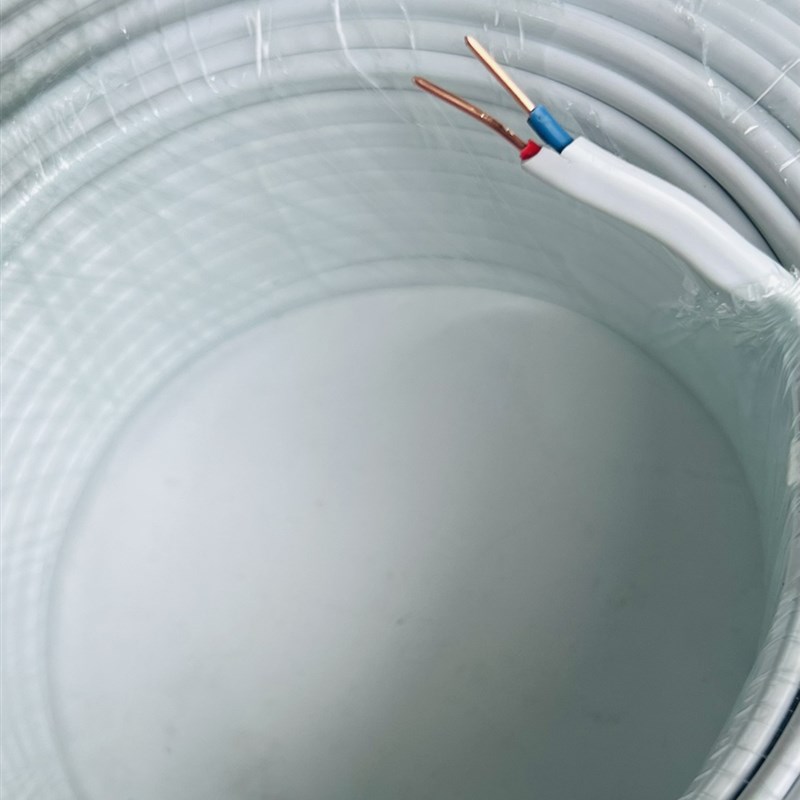 江苏两芯电线国标白色护套线2x1.5平方铜芯硬护导线二芯家装家用