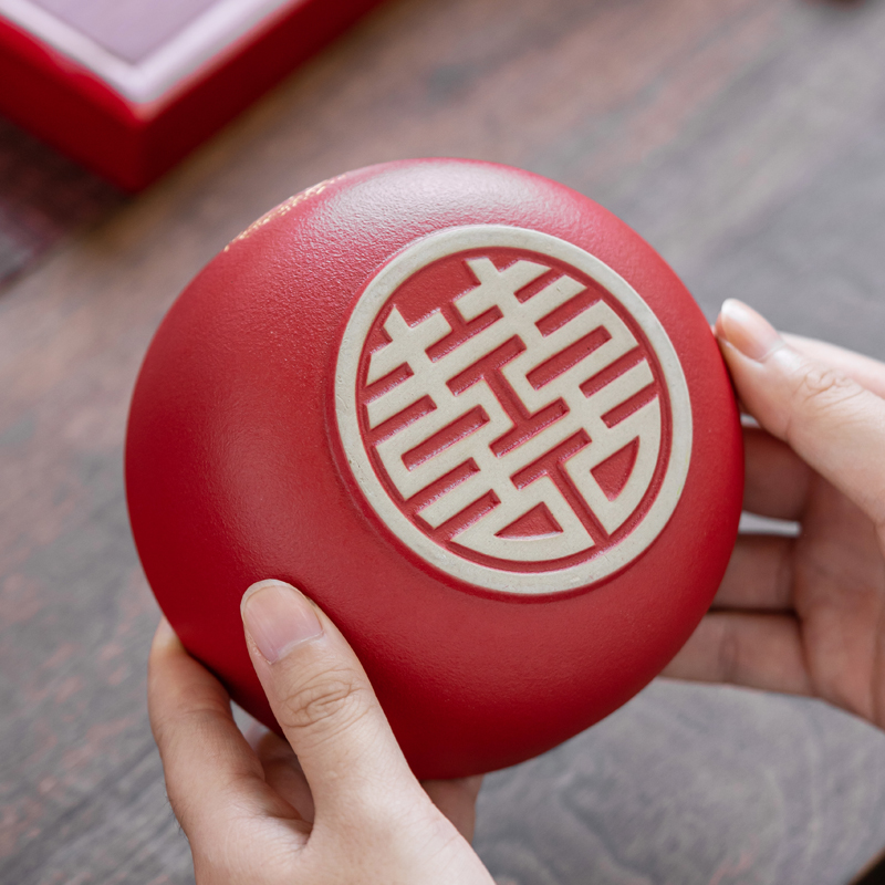 婚庆碗筷套装喜碗结婚对碗一对红色面碗甜汤碗陪嫁婚礼用品大全